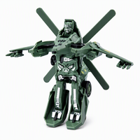 Caja de Exhibición Personalizada 2 en 1, Figura de Robot Deformable Convertible en Helicóptero Militar con Paquete para Regalo Infantil