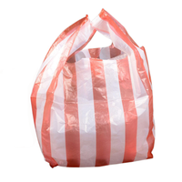 Sacs poubelles robustes et résistants en HDPE non biodégradable pour T-shirts, emballage plat (50 pièces/lot)