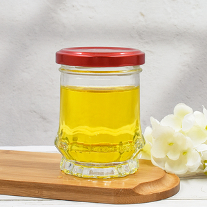 Nouveau pot <span class=keywords><strong>en</strong></span> verre rond de 160 ml pour <span class=keywords><strong>caviar</strong></span>, confiture ou bonbons, personnalisable avec couvercle métallique sérigraphié - Product Image 3
