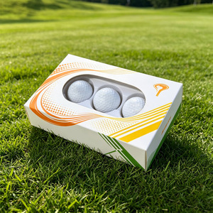 Rigid Paper Box With Clear <b>Window</b> For 4 Golf Balls Recyclable Packaging Gift Craft Use - Product Image 4