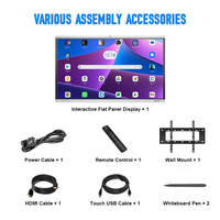 Pizarra Interactiva TACTEASY de 65, 75, 86 y 98 Pulgadas con Pantalla 4K y 40 Puntos Táctiles, Pizarra Inteligente Interactiva para Escuela y Oficina