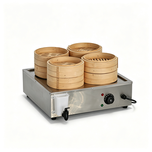 เครื่องนึ่งอาหารไฟฟ้าสแตนเลสแบบตั้งโต๊ะ ประสิทธิภาพสูง 4 ช่อง 3 กิโลวัตต์ ให้ความร้อนเร็ว สำหรับใช้งานเชิงพาณิชย์ - Product Image 1