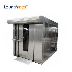 Machine de cuisson de pain industriel de four rotatif de boulangerie diesel 32 plateaux four rotatif pour la boulangerie