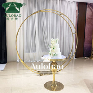 Gold Stainless Steel Metal Round Events <b>Backdrop</b> <b>Stand</b> for <b>Wedding</b> - Product Image 4