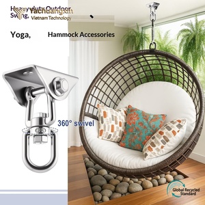 ที่แขวนกระเป๋าแบบหมุนได้ 360 องศา ชุบกัลวาไนซ์ แข็งแรงทนทาน สำหรับแขวนเก้าอี้แขวน เปลญวน โยคะสวิง พร้อมอุปกรณ์ครบชุดในกล่อง - Product Image 5