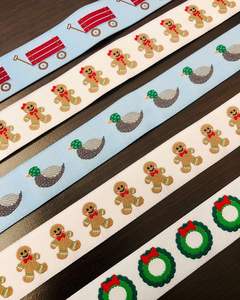 Ruban tissé par ruban fait sur commande d'usine pour le ruban imprimé <span class=keywords><strong>rouge</strong></span> de satin de cadeau de double couleur unie de vêtements - Product Image 2