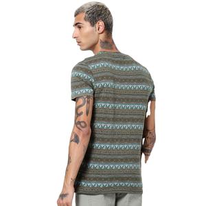 T-shirt col rond à manches courtes pour hommes, imprimé, personnalisé, décontracté, rayé, ajusté, du Bangladesh, vente en gros - Product Image 2