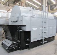 Automatische 1 ton per uur industriële horizontale brandwaterketel met lage druk, biomassa stoomketel, palmvruchten, hoge efficiëntie
