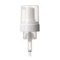 Tête de pompe à mousse 43/410 avec couvercle anti-poussière, en matériau PP, adaptée aux bouteilles de 43 mm, utilisée pour le nettoyage du visage, la mousse nettoyante