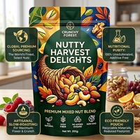Sachets d'emballage refermables personnalisés recyclables pour mélange de noix, cacahuètes, bonbons, friandises, snacks, sachets alimentaires à fermeture éclair, pochettes verticales