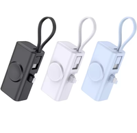5000mAh Mini Capsule Wireless PD 22,5 W Schnell ladung 2-in-1-Schnellladegerät Power Bank ABS PVC Typ C Eingang Li-Polymer-Akku