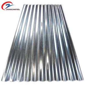 Galvanize tabaka Metal fiyat çinko kaplı oluklu çelik çatı kaplama levhası Z30/Z275