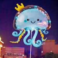 Cadeau de festival de méduses gonflable Pary Decor Ballon à bulles LED gonflable coloré et lumineux