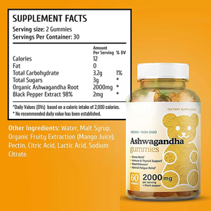 WELLBODY Private Label personalizzato OEM Ashwagandha Gummies estratto di erbe <span class=keywords><strong>caramelle</strong></span> gommose <span class=keywords><strong>per</strong></span> il rilassamento dell'immunità integratori di sonno - Product Image 4