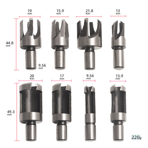 Jeu de forets hélicoïdaux HSS Yunbei Yb pour clochettes, 6 tailles, avec poinçon et clé en L pour le travail du bois - Product Image 5