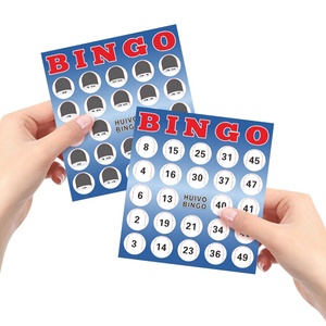 Wholesale Free Design Recyclable Custom Bingo Game Card Print Colorful Playing Pull Tab Number Paper - Product Image 1