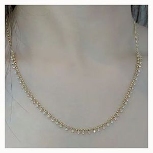 Collier Xinfly Luxury en or véritable 18 carats et diamant naturel 1 carat, série Full Star, chaînes fines pour femmes - Product Image 1