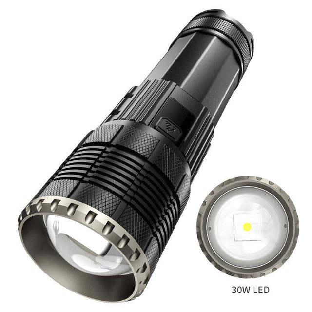 High Powered 1500M Long Range Rechargeable USB LED Flashlight Multi-Functional 10000 High Lumens for Outdoor Tactical Use