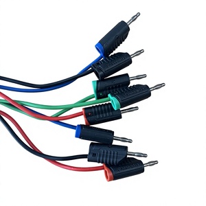Cable de prueba eléctrico OEM personalizado de 4 mm con conector banana apilable a conector banana para multímetro, cable de prueba para laboratorio - Product Image 1