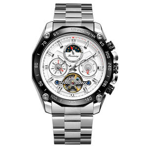 <span class=keywords><strong>Montre</strong></span> Forsining Tourbillon Mécanique <span class=keywords><strong>pour</strong></span> Hommes, Calendrier, Phase de Lune, Bracelet en Acier Inoxydable, <span class=keywords><strong>Montre</strong></span> de Soirée, Sportive, <span class=keywords><strong>pour</strong></span> Affaires - Product Image 6
