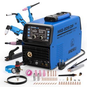 Envío DDP, Novedad 2026, Máquina <span class=keywords><strong>de</strong></span> Soldadura MIG-205DP 10 en 1, 110V 220V, para Corte y Soldadura Flux Clean, Multifunción - Product Image 1