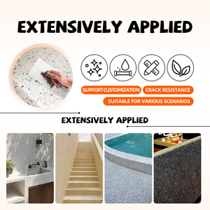 Pintura de Resina <span class=keywords><strong>para</strong></span> Paredes y Pisos Exteriores con Efecto Piedra Lavada, Pintura de Resina con Arena Fina <span class=keywords><strong>para</strong></span> Piscinas con Efecto Piedra Lavada - Product Image 4