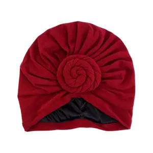 New Boho Bonnets Châu Phi Turban Headdress 13 Màu Sắc Hot Màu Hồng Bóng Cap Knotted Ấn Độ Hat Phụ Nữ Mềm Mại Thoải Mái Đồng Bằng Bonnets