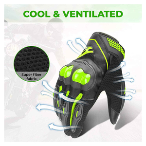 Fabricant de gants de course à cinq doigts personnalisés Gants d'équitation de moto résistants à l'usure pour le sport Gants de vélo de style motard - Product Image 2