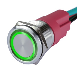 Stainless Steel/Aluminum <strong>Latching</strong> <strong>Push</strong> <strong>Button</strong> Switch for Industrial Control Panels IP65 Rated Power <strong>ON</strong>/OFF - Product Image 1