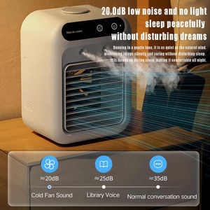 Yên Tĩnh Cá Nhân Nhỏ Bàn Làm Mát Không Khí Di Động Điều Hòa Không Khí, Có Thể Sạc Lại Mini Điều Hòa Không Khí Fan Với 2 Tốc độ Gió - Product Image 2