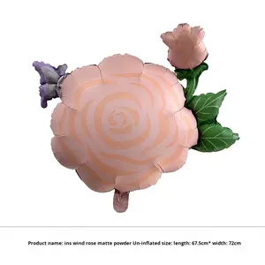 Nuevo <span class=keywords><strong>Globo</strong></span> <span class=keywords><strong>de</strong></span> Aluminio con Forma <span class=keywords><strong>de</strong></span> Rosa Estilo Ins para el Día <span class=keywords><strong>de</strong></span> la Madre, San Valentín, Decoración <span class=keywords><strong>de</strong></span> Bodas, Ambiente Festivo - Product Image 5