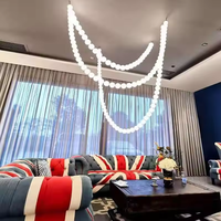 Moderne personnalisé luxe grand éclairage suspendu décoration hôtel Hall Villa verre éclairage du centre médical