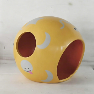 CA015 Aire de jeux extérieure pour enfants, thème Dessin animé Crème Glacée Cupcake, avec toboggan, mur d'escalade, filet et balançoire, pour maternelle - Product Image 3