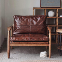 Fauteuil en cuir capitonné de style nordique, design traditionnel pour le bureau, l'usage commercial et de loisirs, pour bar et salon