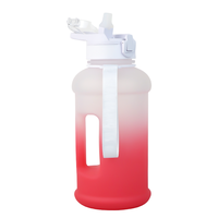 Bouteilles d'eau souples en plastique avec logo, grande gourde pour adulte avec paille et poignée, bidon d'eau en plastique de 1,3 litre