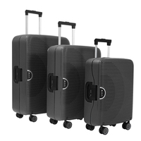 Ensemble de bagages rigides en PP avec porte-gobelet en polyester |   Sacs de voyage légers, luxueux, imperméables, résistants aux rayures, simples et modernes |   4
