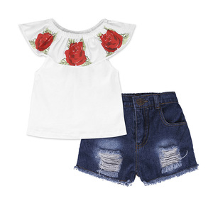 Ropa Infantil al por Mayor en Línea de China, Conjuntos de Ropa para Niñas con Estampado de Rosas, Más Vendidos - Product Image 4