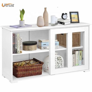<span class=keywords><strong>Mueble</strong></span> de Almacenamiento de Madera Tradicional Industrial Acolchado, Móvil y Seguro, Mesa Auxiliar de Sofá, Estante de <span class=keywords><strong>Cocina</strong></span> <span class=keywords><strong>Estrecho</strong></span> con 2 Puertas Extraíbles - Product Image 4
