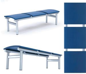 Banco de espera metálico moderno de varias plazas para aeropuerto, hospital, estación de tren, banco, parque, vestíbulo - Product Image 2