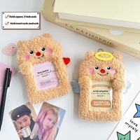 Lindo y Creativo Porta Tarjetas de Felpa, Serie de Protectores de Tarjetas de Identificación para Estudiantes, Protector de Tarjetas con Foto de Ídolos, Colgante