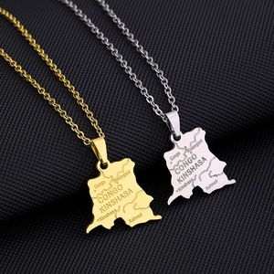 Cadena <span class=keywords><strong>de</strong></span> acero inoxidable chapada en oro <span class=keywords><strong>de</strong></span> 18K para hombre, collar con colgante con diseño <span class=keywords><strong>de</strong></span> <span class=keywords><strong>mapa</strong></span> <span class=keywords><strong>de</strong></span> <span class=keywords><strong>la</strong></span> <span class=keywords><strong>República</strong></span> Checa - Product Image 4