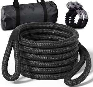 Récupération cinétique LEADPOWER <span class=keywords><strong>Sangle</strong></span> à cliquet tout-terrain 36000 Lbs Résistance à la rupture 25mm * 9m (1in X 30ft) <span class=keywords><strong>Traction</strong></span> élastique pour Jeeps - Product Image 4