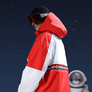 Veste de ski personnalisée pour hommes, manteau de neige imperméable, coupe-vent de montagne, veste de <span class=keywords><strong>snowboard</strong></span> respirante avec capuche, vêtements de ski et de neige - Product Image 4