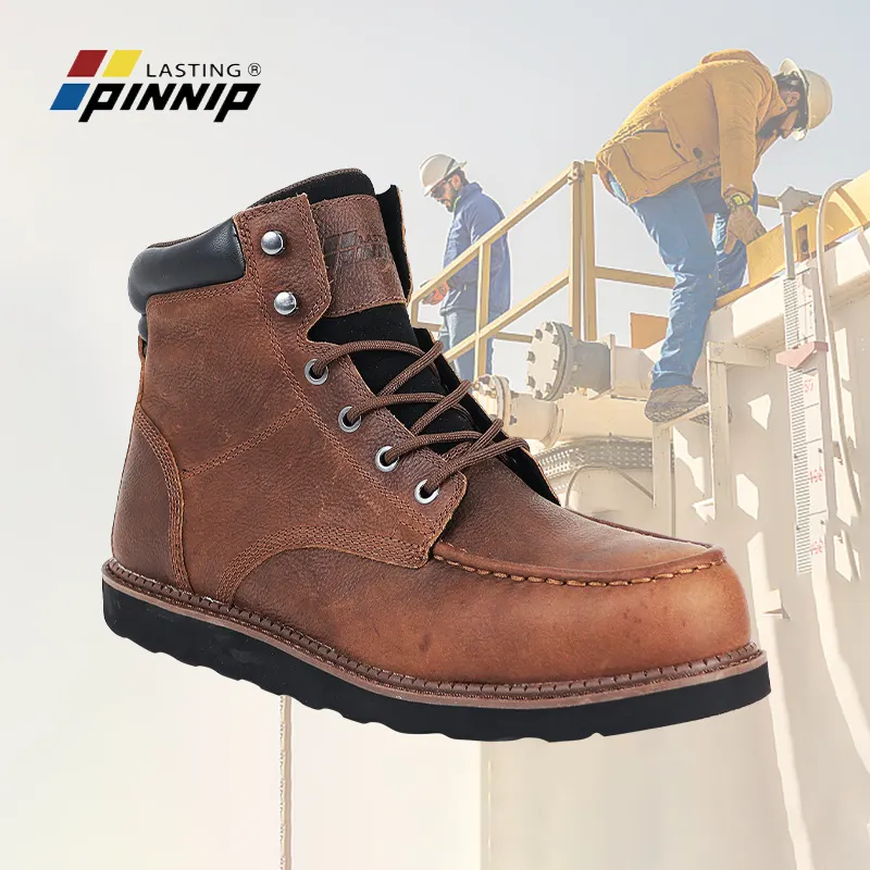 PINNIP trengolin sepatu bot kerja pelindung industri sepatu keselamatan kasual untuk pria pelindung jari kaki