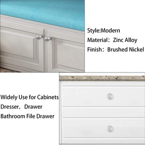 Masif Nikel Fırçalanmış Modern Çekme Kolu Dolap Topuzları, Mutfak Dolabı, Şifonyer, Oturma Odası, Ev Barı, Villa, Otel İçin - Product Image 5
