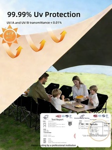 Toldo de Lona para Exteriores, Impermeable, Protector Solar, Portátil, con Forma de Mariposa Hexagonal, para Verano - Product Image 5
