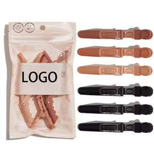 Pinces de coiffure professionnelles en caoutchouc alligator antidérapantes avec emballage PVC - Product Image 1