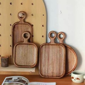Tabla de cortar cuadrada de madera de sapele para uso en hoteles, cafeterías y fiestas de té. - Product Image 2