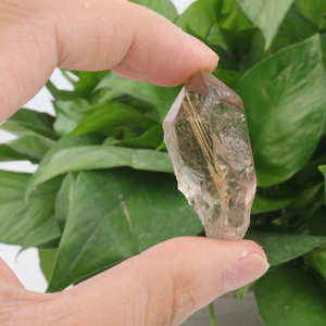 CHUSE Wholesale Natural Rutilated Quartz Rough Raw Crystals Gemstone Golden Rutile Rough <b>Point</b> Healing Stones - Product Image 3