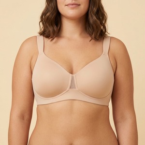 <span class=keywords><strong>Reggiseno</strong></span> senza cuciture da donna taglie forti, a coppa intera, con coppa modellata sottile, spalline larghe imbottite lisce, in rete Gore, <span class=keywords><strong>4</strong></span>-5 fili, all'ingrosso - Product Image 2